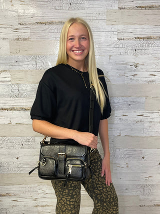 Valerie Gloss Shoulder Bag - Shop Hidden Treasure Boutique