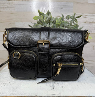 Valerie Gloss Shoulder Bag - Shop Hidden Treasure Boutique