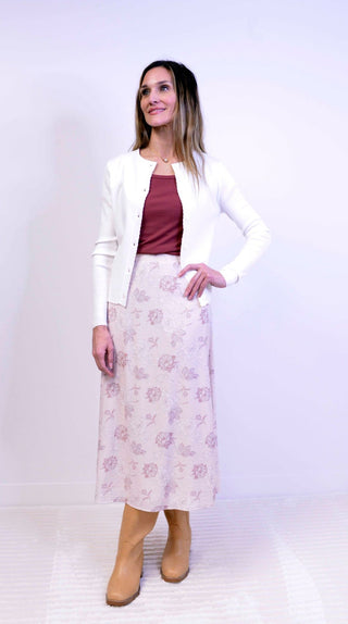 Victorian Blush Midi Skirt - Shop Hidden Treasure Boutique