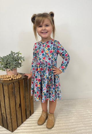 Vintage Floral Twirl Dress - Shop Hidden Treasure Boutique