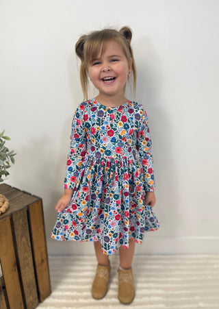 Vintage Floral Twirl Dress - Shop Hidden Treasure Boutique