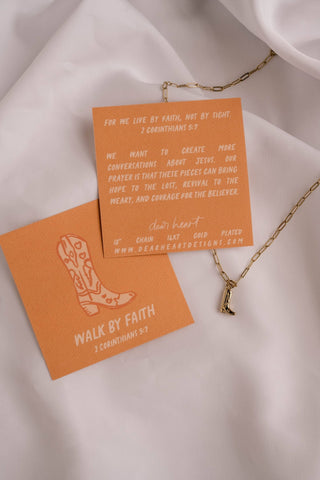 Walk By Faith Charm Necklace - Shop Hidden Treasure Boutique