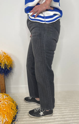 Washed Black Ab Solution Straight Leg - Shop Hidden Treasure Boutique