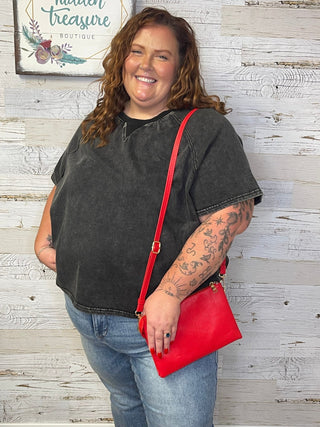 Washed Terry Sweatshirt - Shop Hidden Treasure Boutique