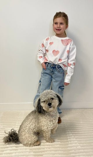 Watercolor Hearts Sweatshirts - Shop Hidden Treasure Boutique