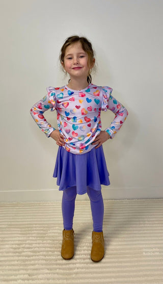 Watercolor Kisses Ruffle Top - Shop Hidden Treasure Boutique