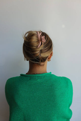 WAVY MIDI CLAW: PUNCH PINK - Shop Hidden Treasure Boutique