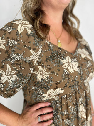 Whimsey Dress - Coffee Bean - Shop Hidden Treasure Boutique