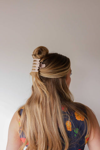 Wide Lay Down Claw: Matte Brown - Shop Hidden Treasure Boutique