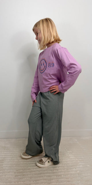 Wide Leg Rib Pants - Girls - Shop Hidden Treasure Boutique