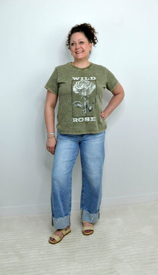Wild Rose Boyfriend Tee - Shop Hidden Treasure Boutique