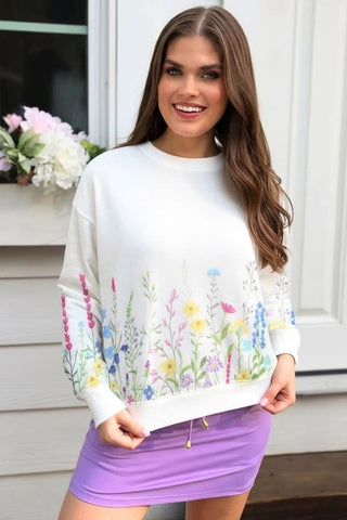 Wildflower Fields Pullover - Shop Hidden Treasure Boutique