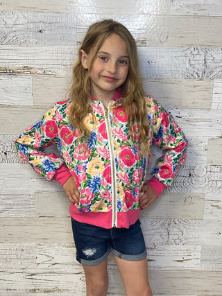 Wildflower Wishes Satin Jacket - Shop Hidden Treasure Boutique