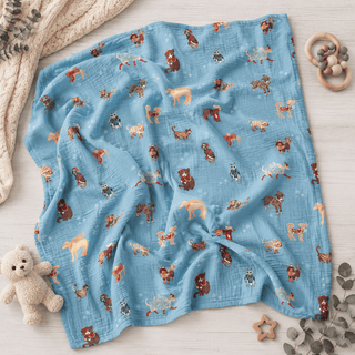 Winter Pets Muslin Swaddle - Shop Hidden Treasure Boutique