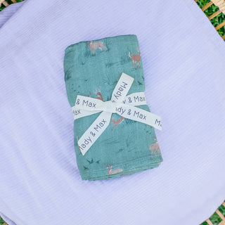 Woodland Buck Muslin Swaddle - Shop Hidden Treasure Boutique