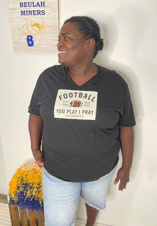 You Play I Pray Patch Tee - Shop Hidden Treasure Boutique