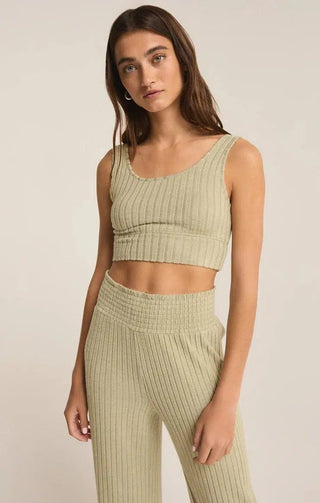 Zoe Rib Tank - Meadow - Shop Hidden Treasure Boutique