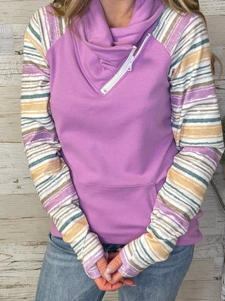 Zoey ZipCowl Sweatshirt - Shop Hidden Treasure Boutique