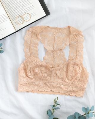 Lily Lace Bralette-Nude